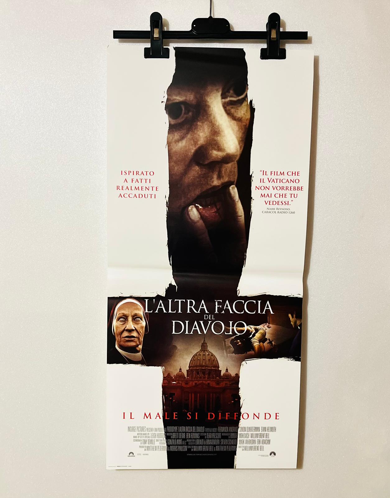 locandina poster cinema ''l'altra faccia del diavolo'' 33x70 E24