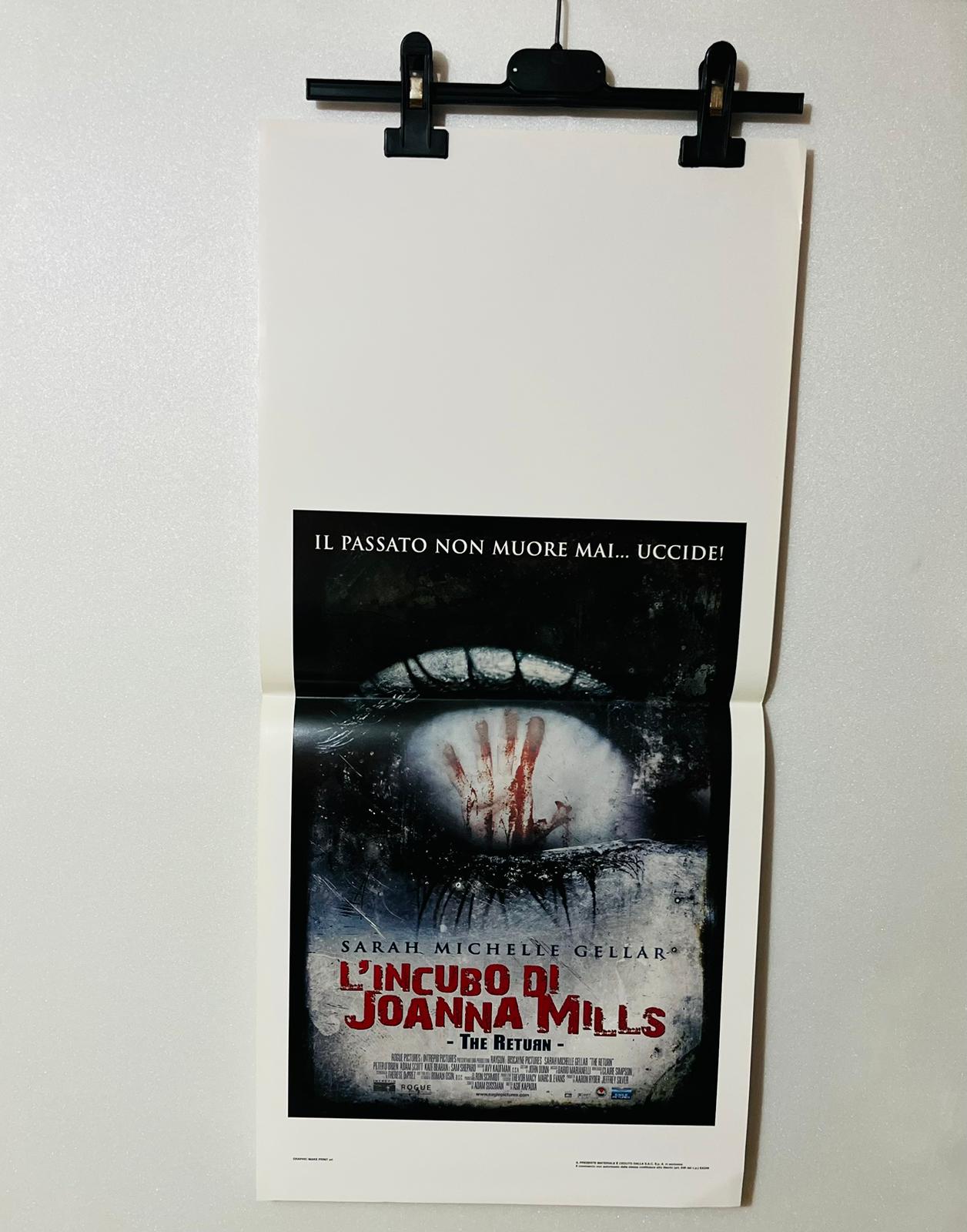 locandina cinema '' l'incubo di joanna mils'' 33x70 e16