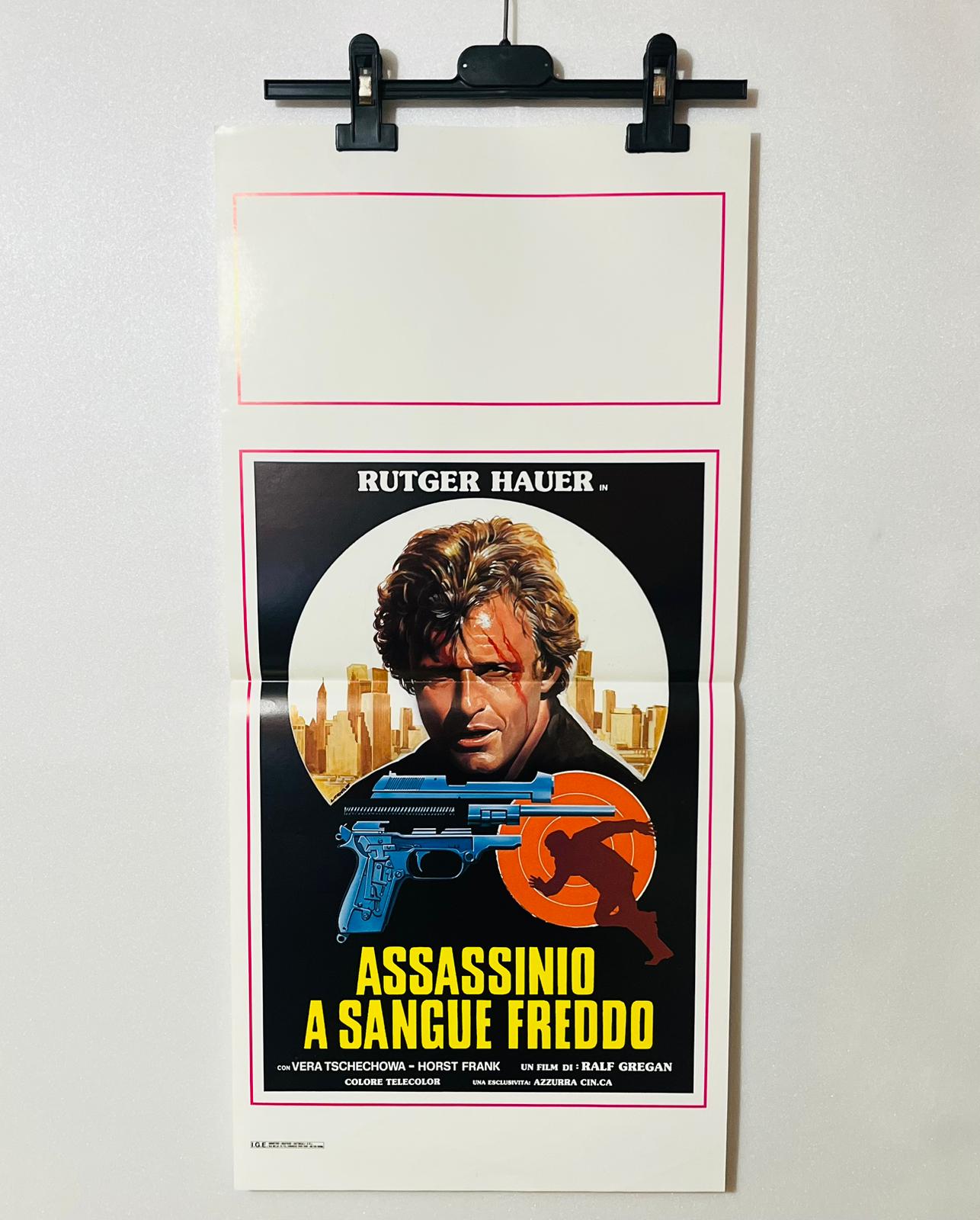 locandina cinema ''assassinio a sangue freddo'' 33x70 d996