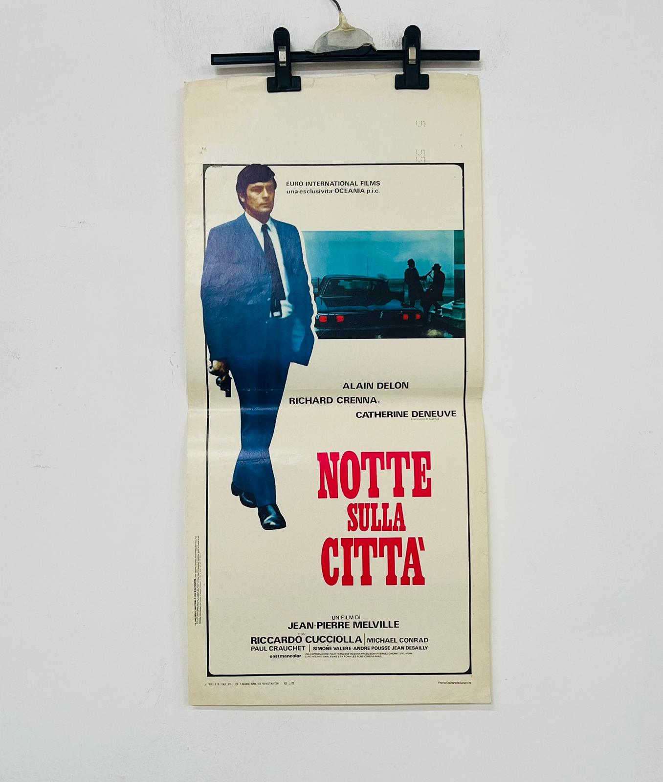 locandina cinema ''notte sulla città'' 33x70 d903