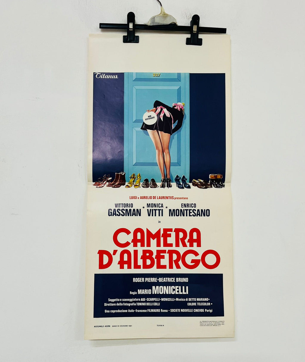 locandina cinema ''camera d'albergo'' 33x70 d862