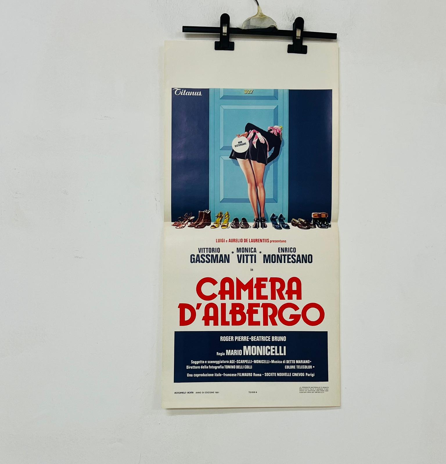 locandina cinema ''camera d'albergo'' 33x70 d890