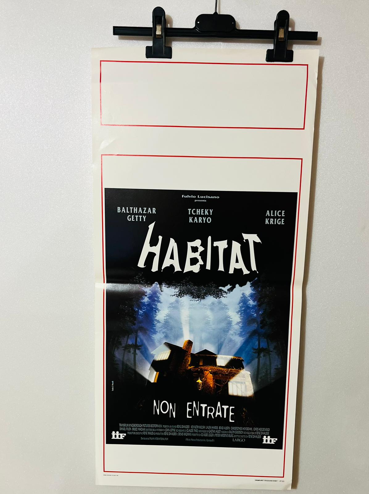 locandina cinema ''habitat'' 33x70 e37