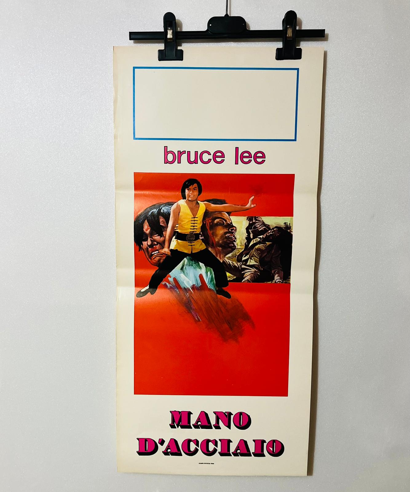 locandina cinema ''mano d'acciaio'' 33x70 d989