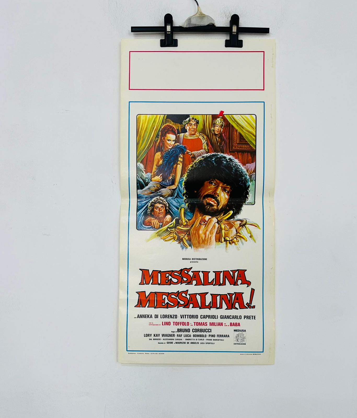 locandina cinema ''messalina messalina'' 33x70 d893