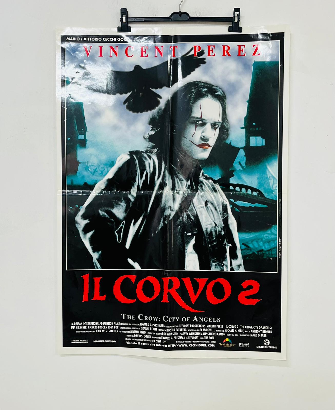 manifesto cinema ''il corvo 2'' 70x100 vincent perez The Crow City of Angels Horror MA140