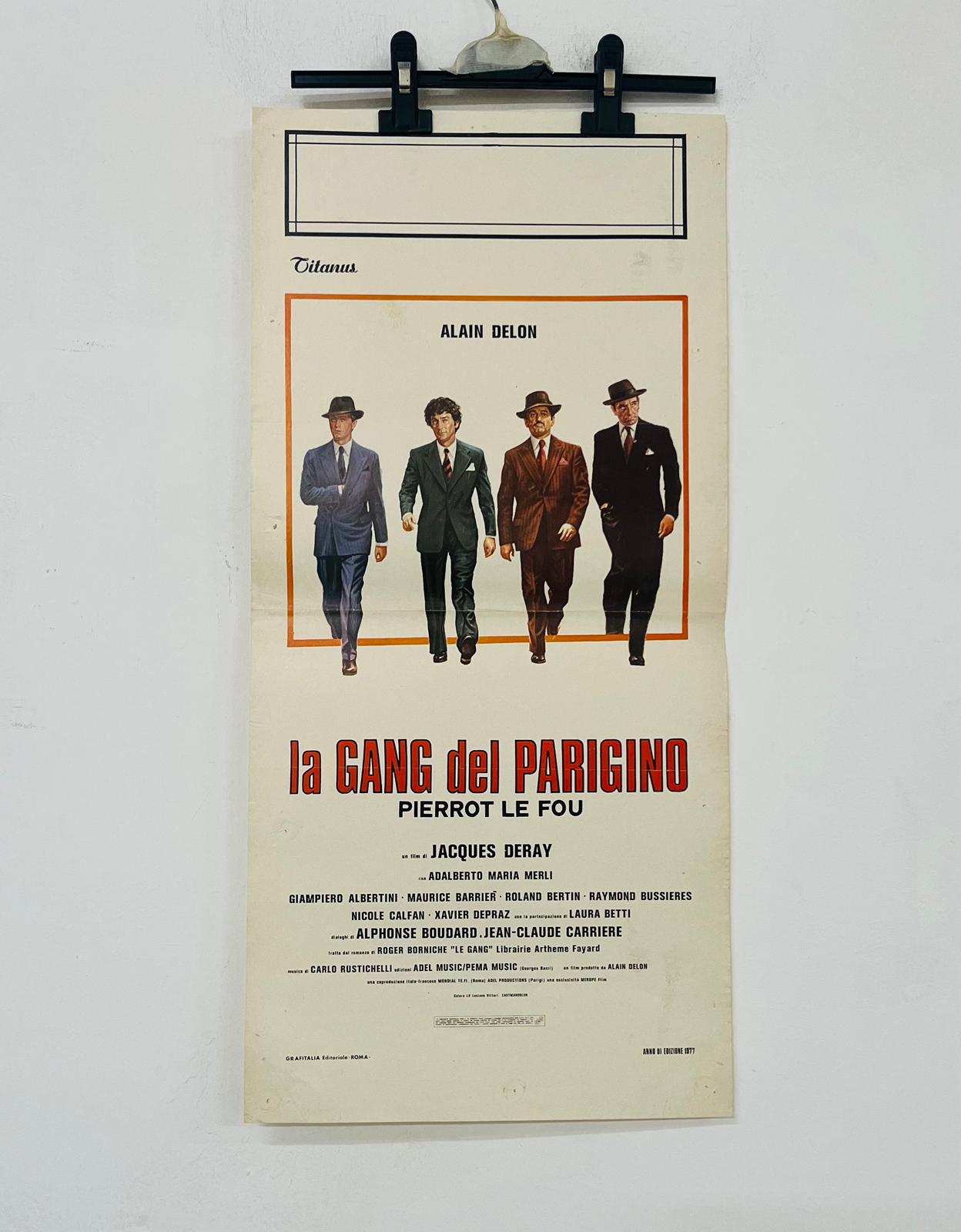 locandina cinema ''la gang del parigino'' 33x70 d902
