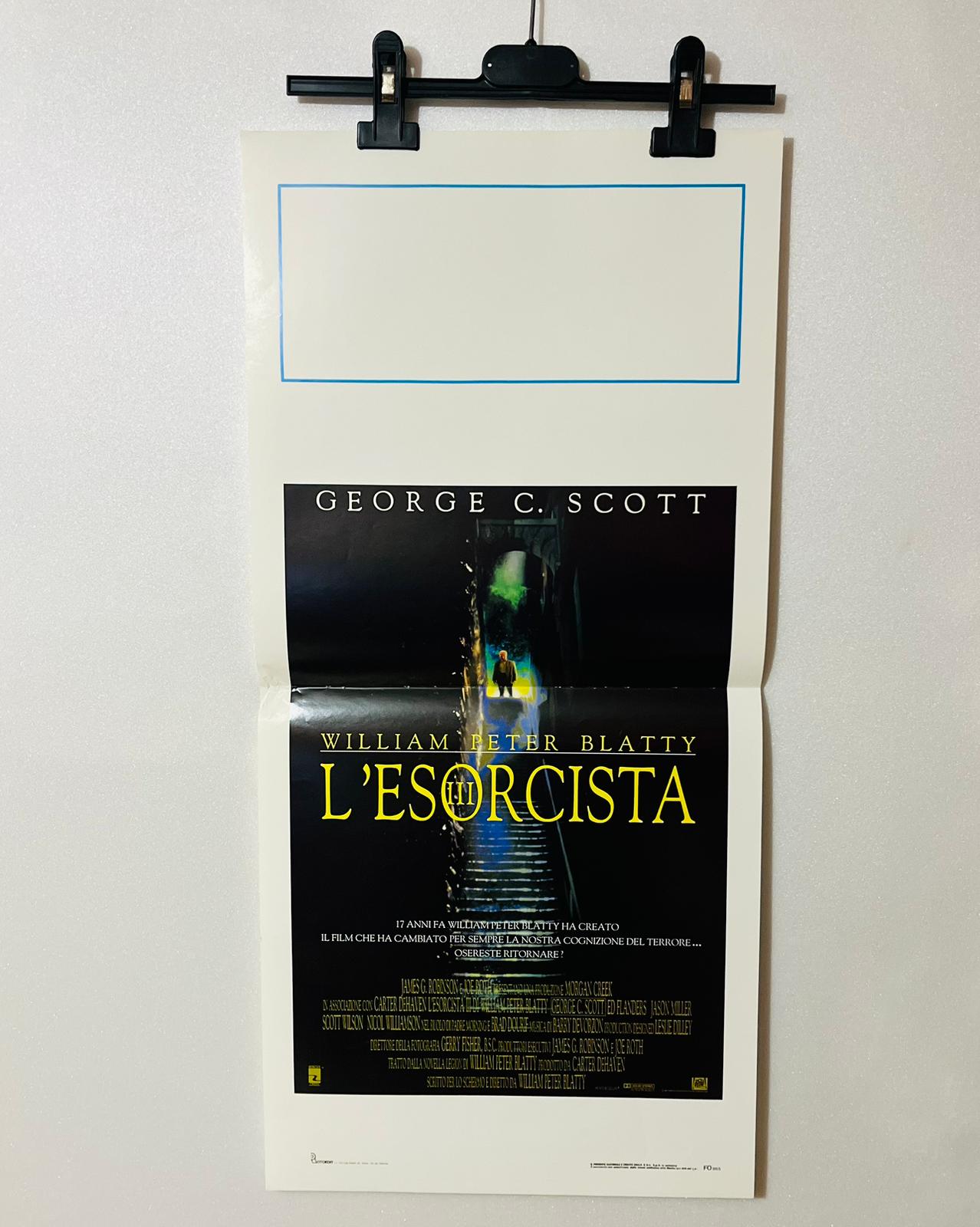 locandina cinema ''l'esorcista III'' 33x70 d993
