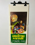 locandina cinema ''la ghigliottina volante'' 33x70 d984