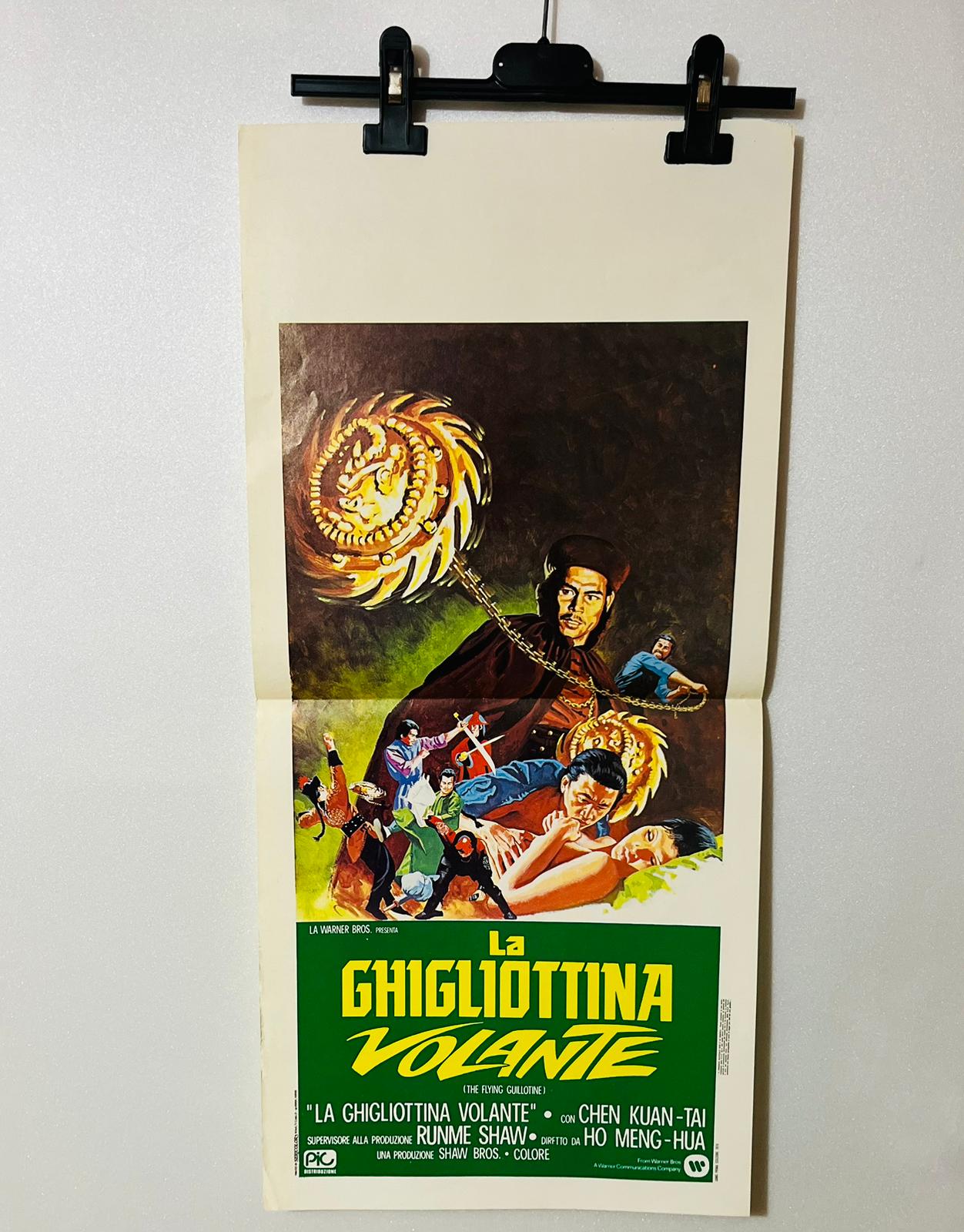 locandina cinema ''la ghigliottina volante'' 33x70 d984