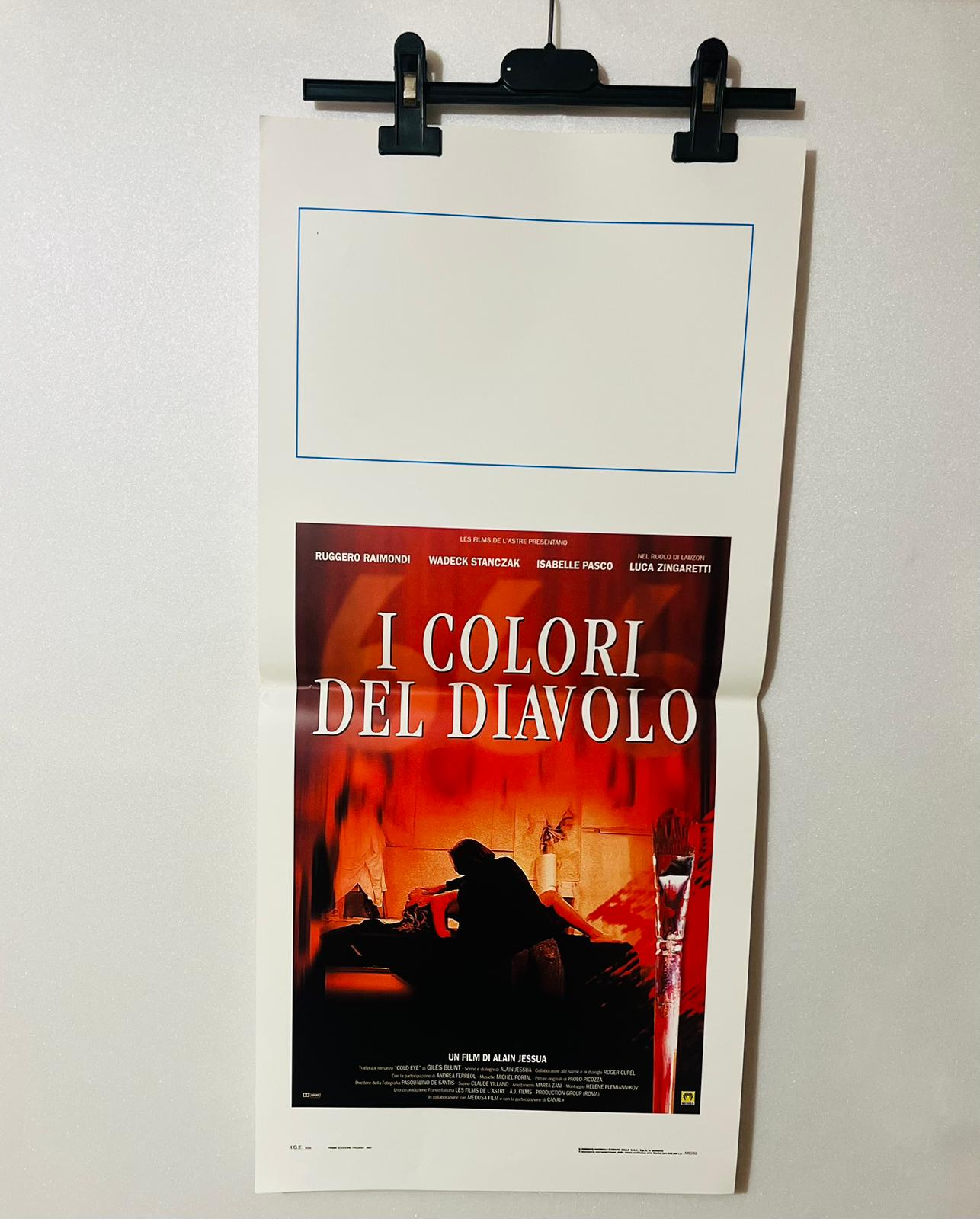 locandina cinema ''i colori del diavolo'' 33x70 E03